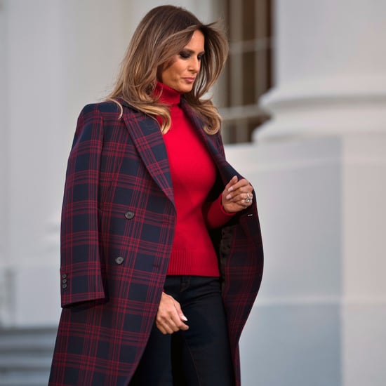 Melania Trump's Plaid Calvin Klein Coat