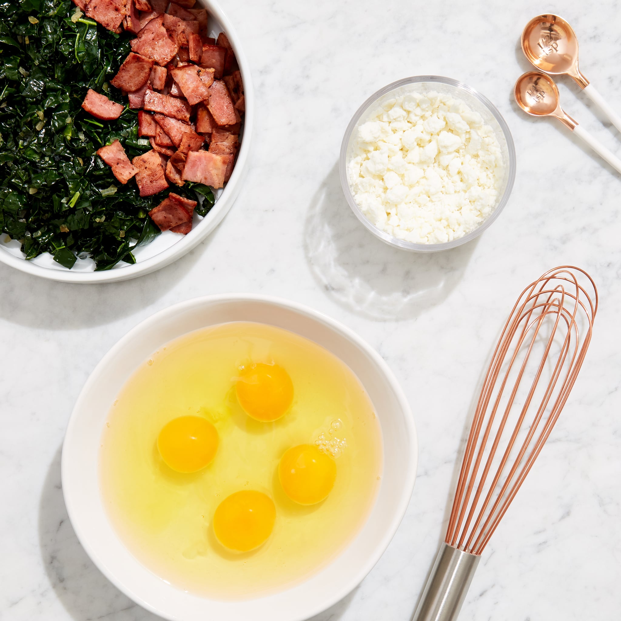 Kale and Bacon Frittata POPSUGAR Celebrity