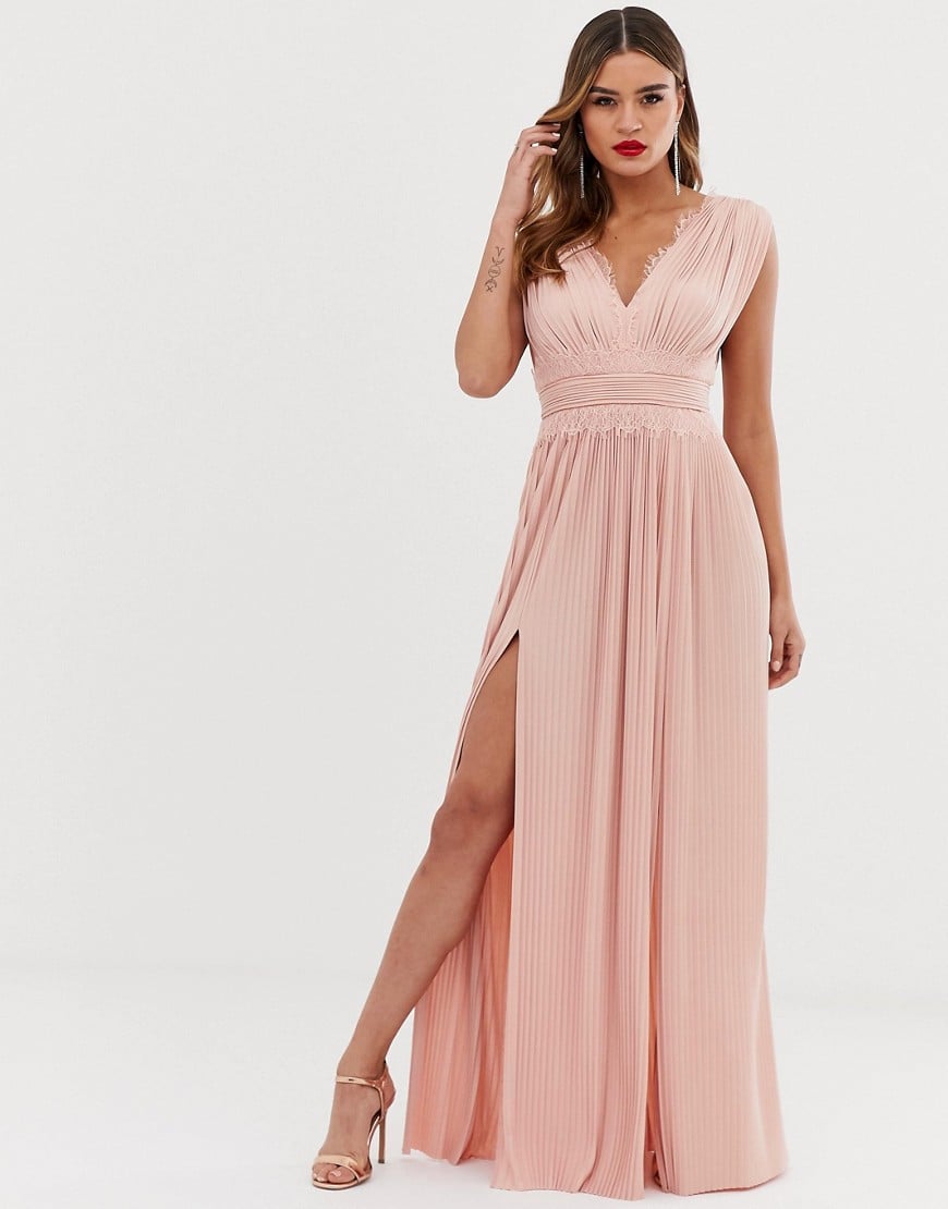 ASOS Design Fuller Bust Premium Lace Insert Pleated Maxi Dress, These ASOS  Dresses Just Made Your Bridesmaids Lives So Much Easier