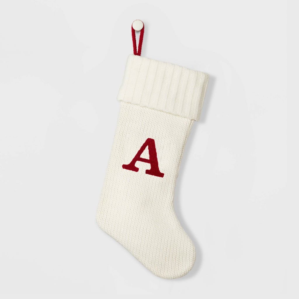 A Personable Stocking Knit Monogram Christmas Stocking