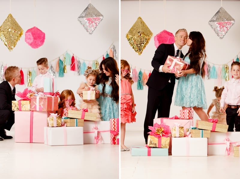 Confetti Glitter Holiday Family Photo Shoot
