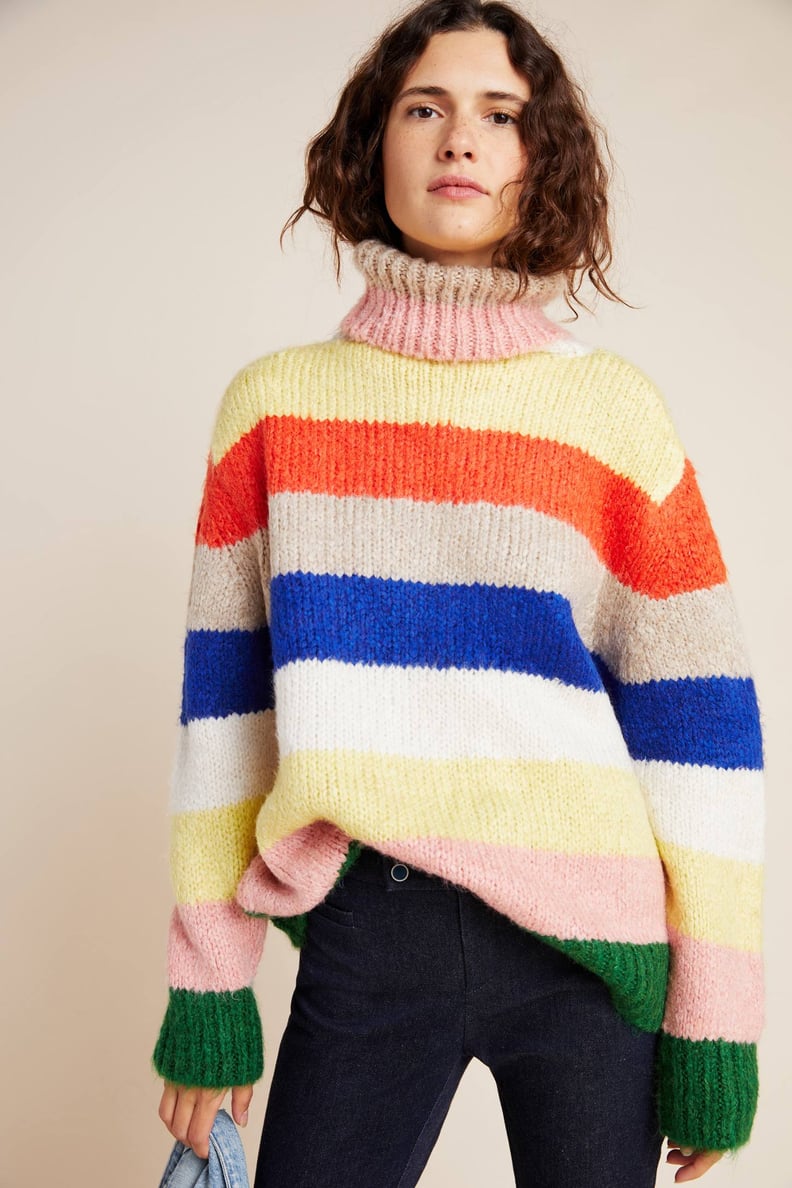 Gloria Striped Turtleneck Sweater