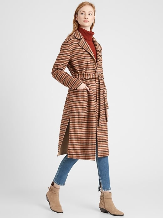 Banana Republic Petite Reversible Double-Faced Wrap Coat