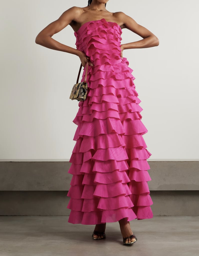 A Pink Tiered Dress