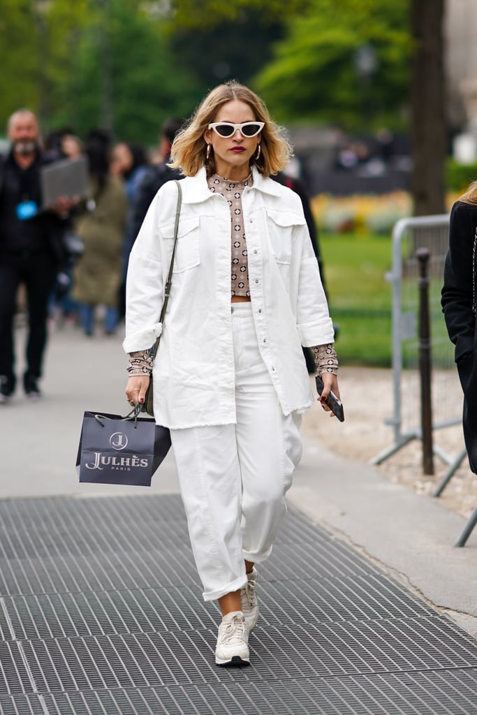 white jeans street style