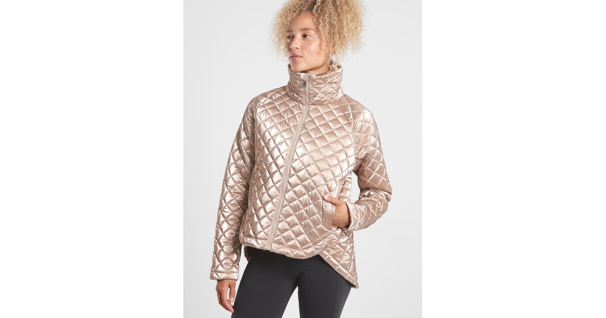 Athleta Whisper Metallic Jacket The Best Workout Clothes on Sale