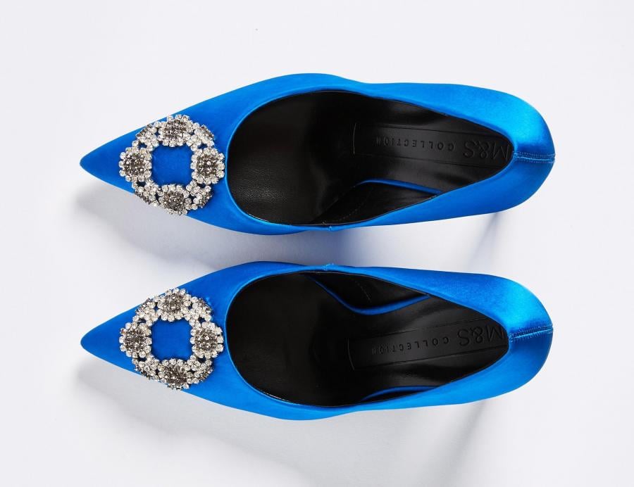 m&s blue shoes