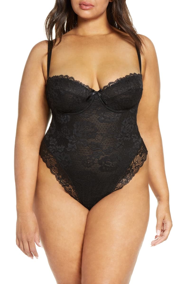 Oh La La Cheri High Leg Underwire Lace Teddy