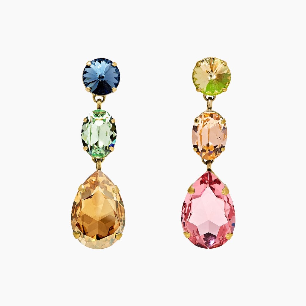 Roxanne Assoulin Hip-Hop but Not Triple Tier Earrings