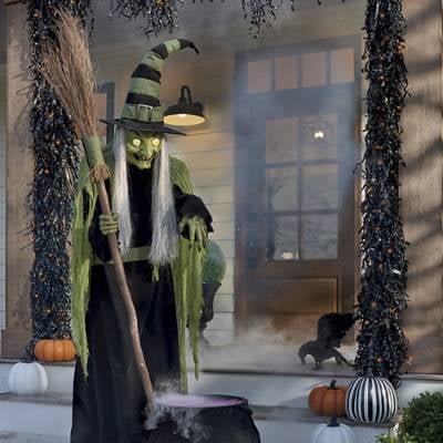 Animated Wilma Witch With Broom | Best 2019 Halloween Decor at Grandin ...
