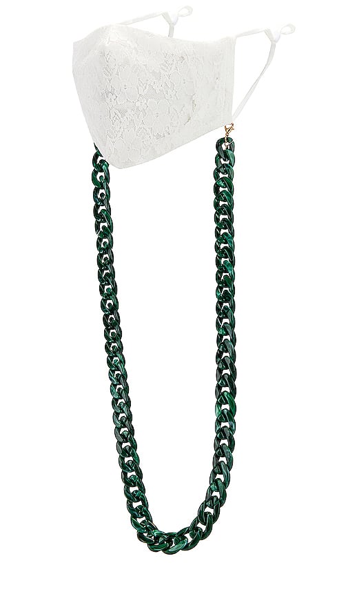 Chain Mask Holder in Green