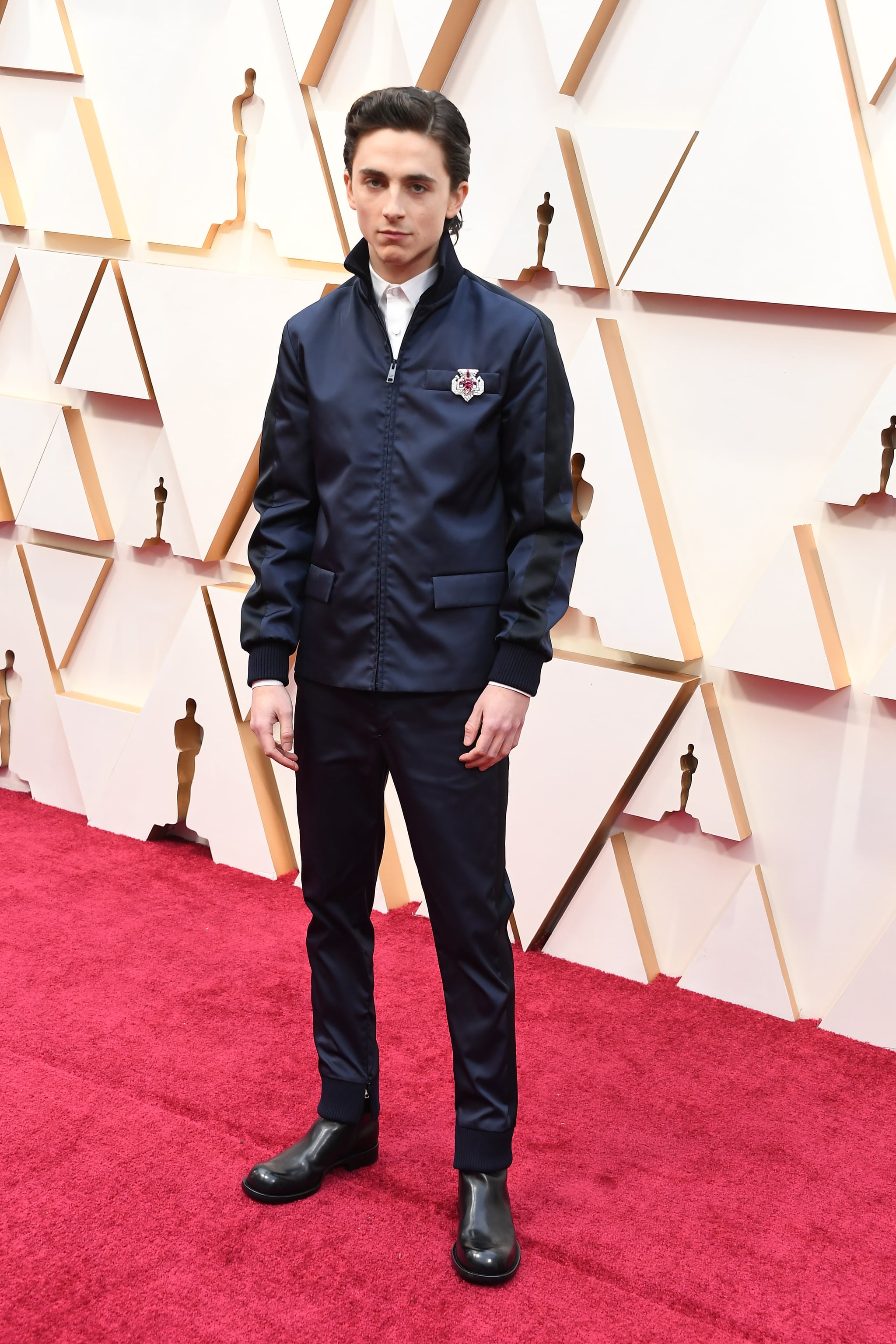 Timothee Chalamet S Wet Hairstyle At The Oscars 2020 Popsugar Beauty