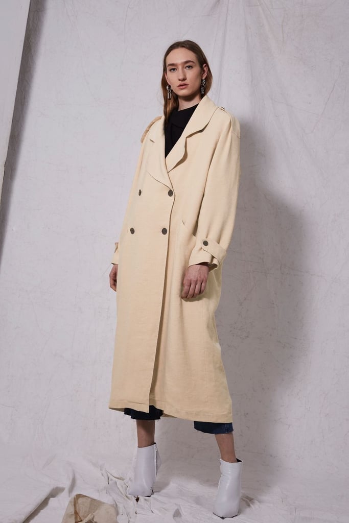 Topshop Linen Trench Coat by Boutique