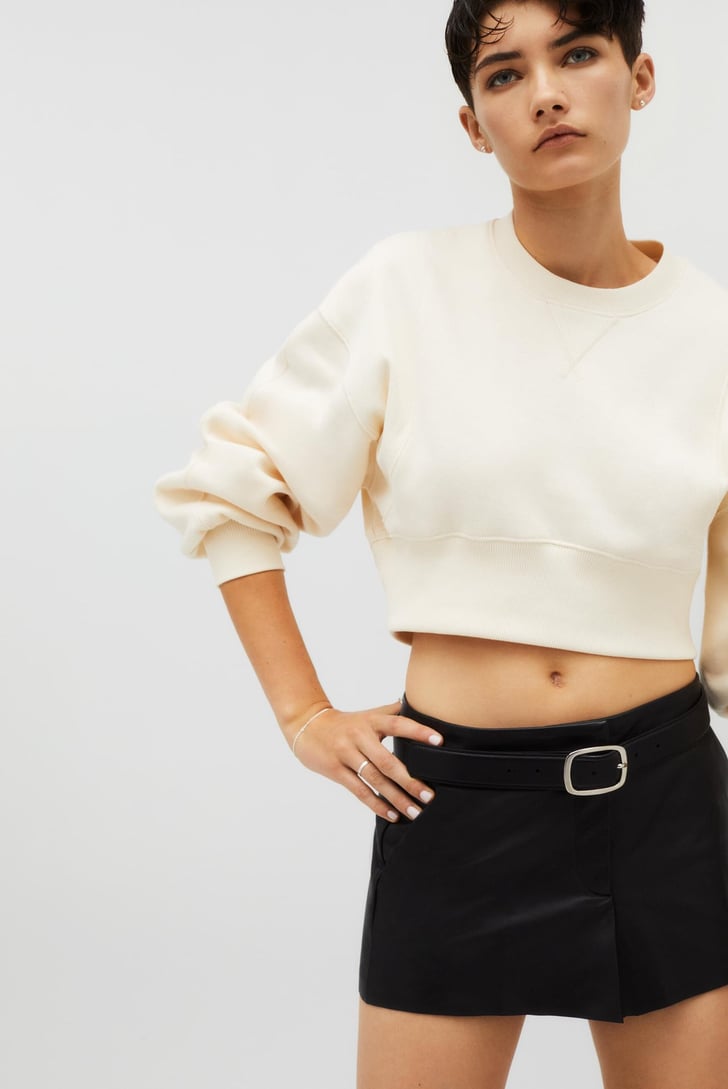 A Cropped Sweatshirt Kaia x Zara Crop Sweatshirt POPSUGAR UK