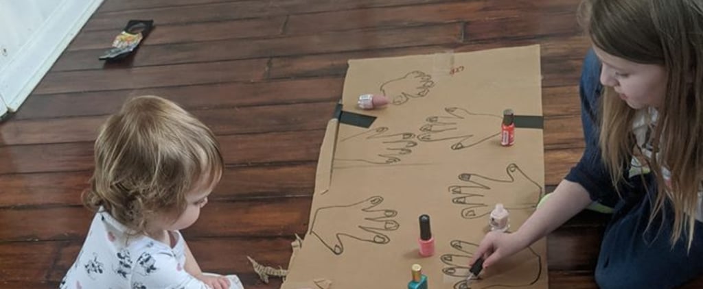 Mom's DIY Nail Salon to Keep Little Kids Busy