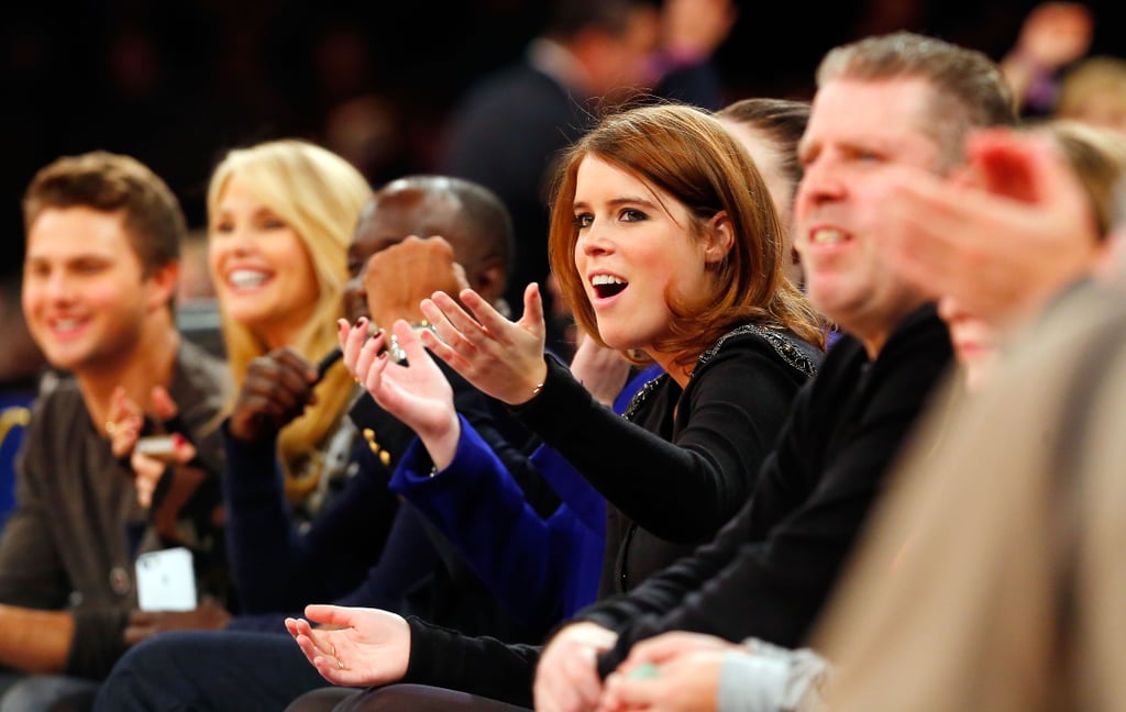 Princess Eugenie sat courtside for a New York Knicks game in December 2013.