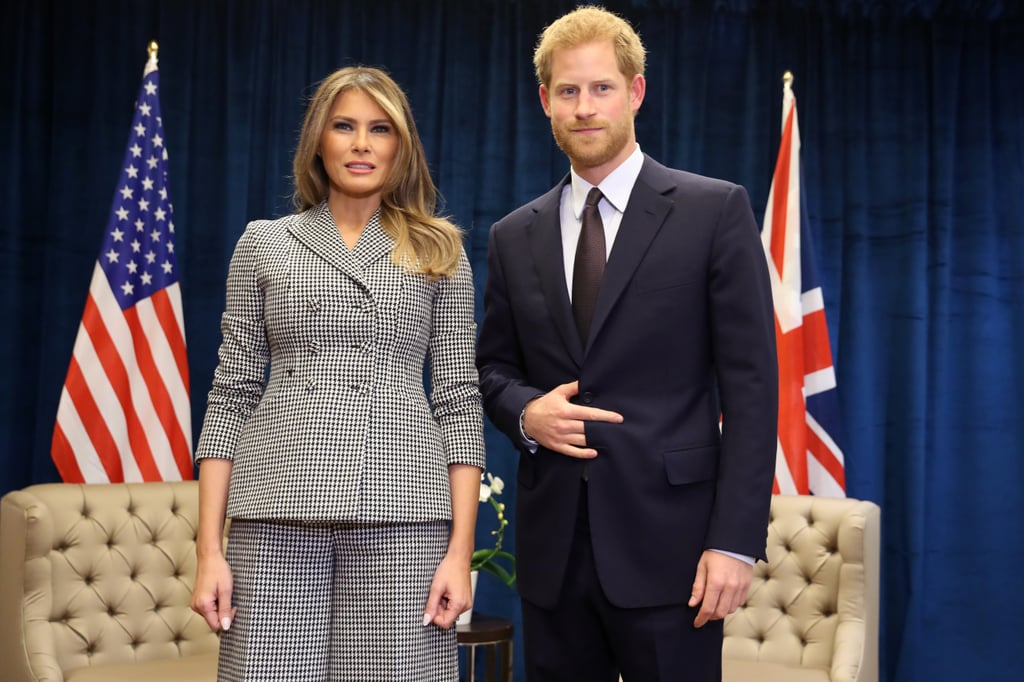 Melania Trump Wearing Checkered Dior Suit