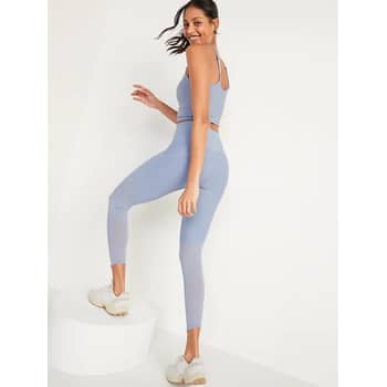 Old Navy Women's Powersoft High Rise Rib Mixing 7/8 Leggings, Women's  Active Leggings & Tights