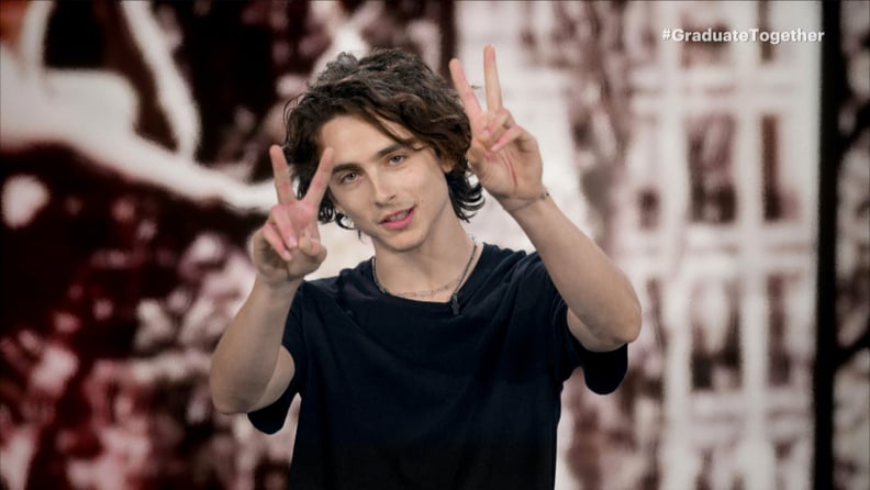 Photos of Timothée Chalamet During the Graduate Together Ceremony
