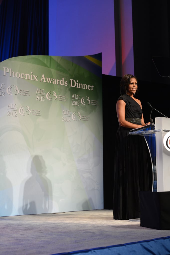 Wearing Michael Kors at the Phoenix Awards dinner in 2012.
