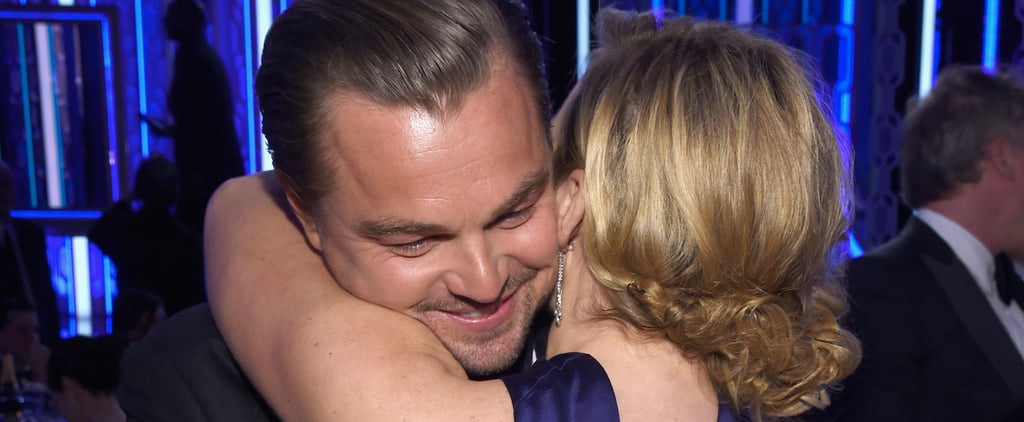 Leonardo DiCaprio and Kate Winslet at the Golden Globes 2016