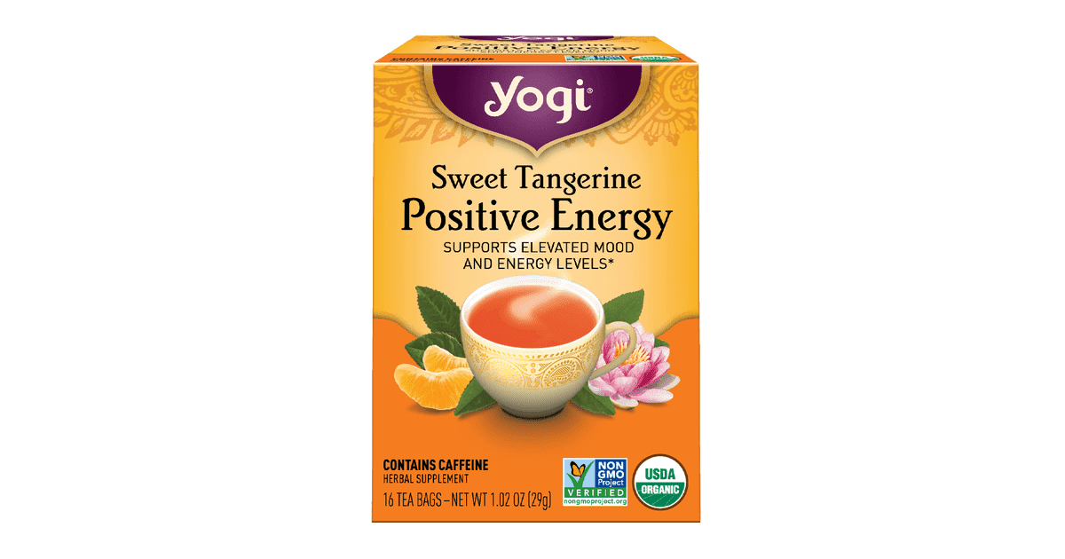 Yogi Sweet Tangerine Positive Energy Tea Best Healthy Snacks 2021