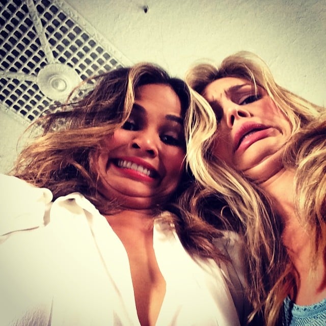 Chrissy Teigen goofed off with model Kelly Rohr.
Source: Instagram user chrissyteigen