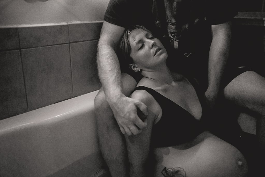 Black and White Photos of a Home Birth