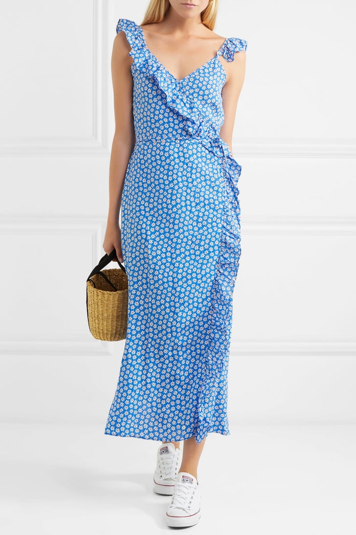 Madewell Ruffled Floral-Print Crepe de 