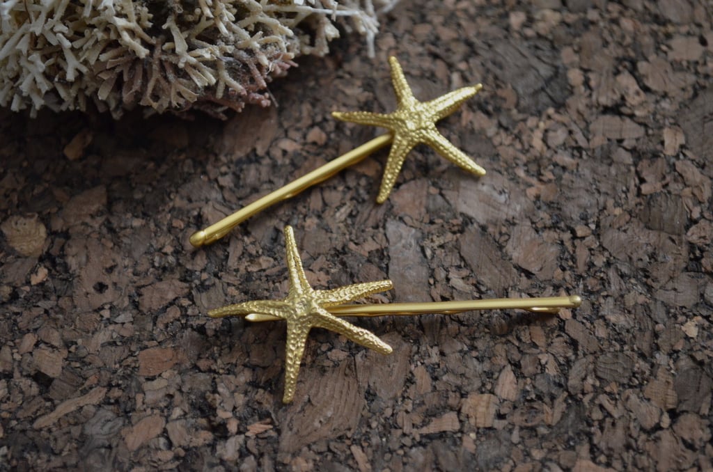 Twig & Thorn Starfish Gold Bobby Pin Set