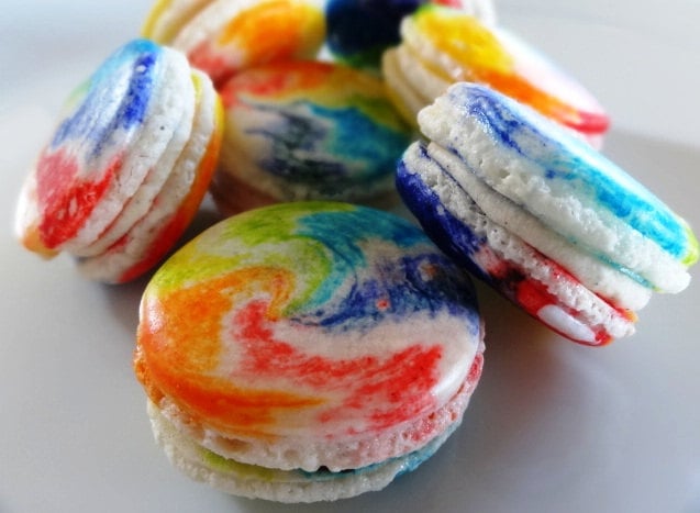 Rainbow Macaron Cookies