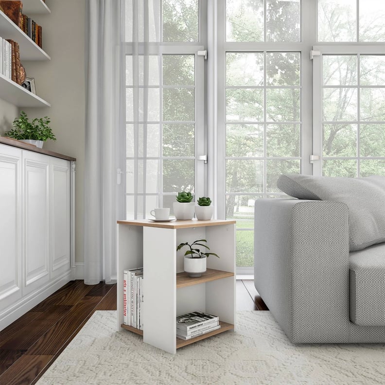 End Table With Open Shelves