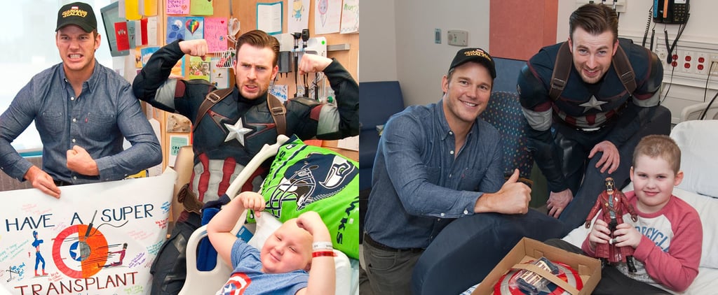 Chris Pratt and Chris Evans at Seattle Children's Hospital