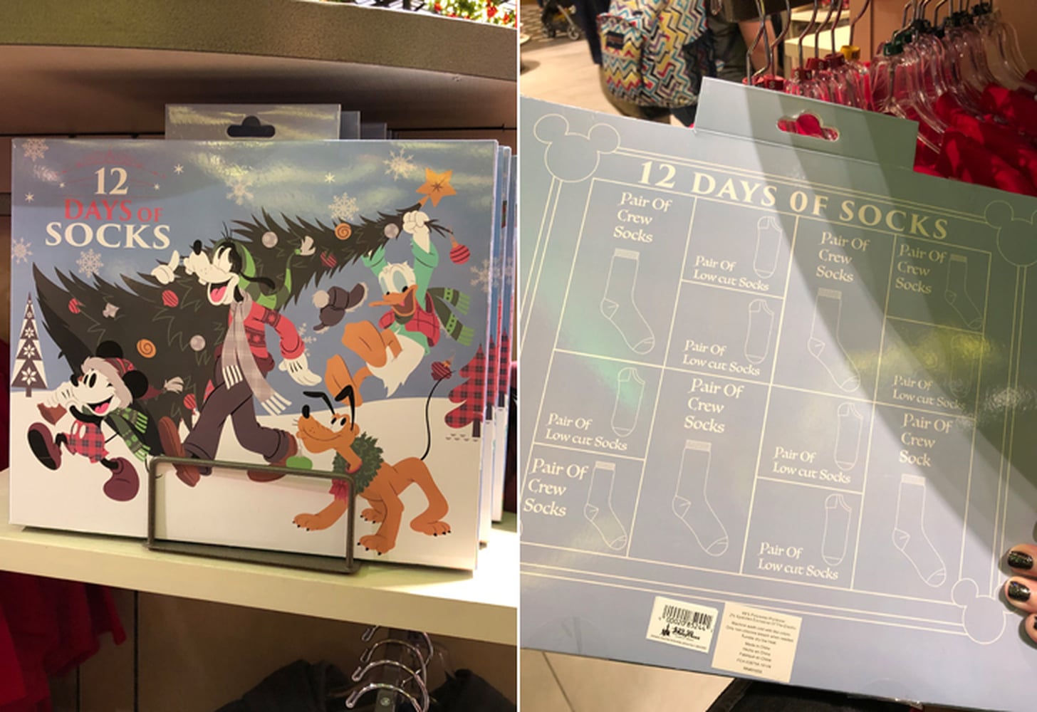 Disney Christmas Socks Advent Calendar 2018 POPSUGAR Family