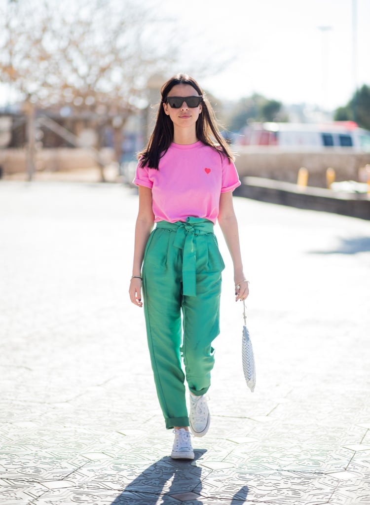 lime green and pink outfits