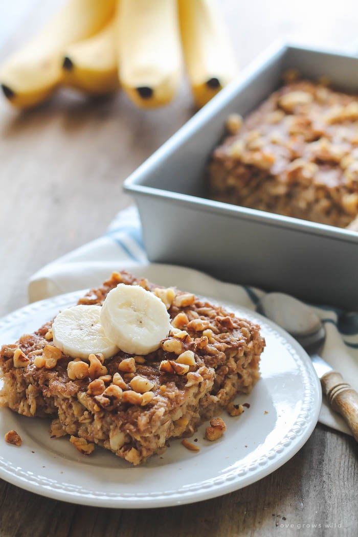 Banana Bread Baked Oatmeal