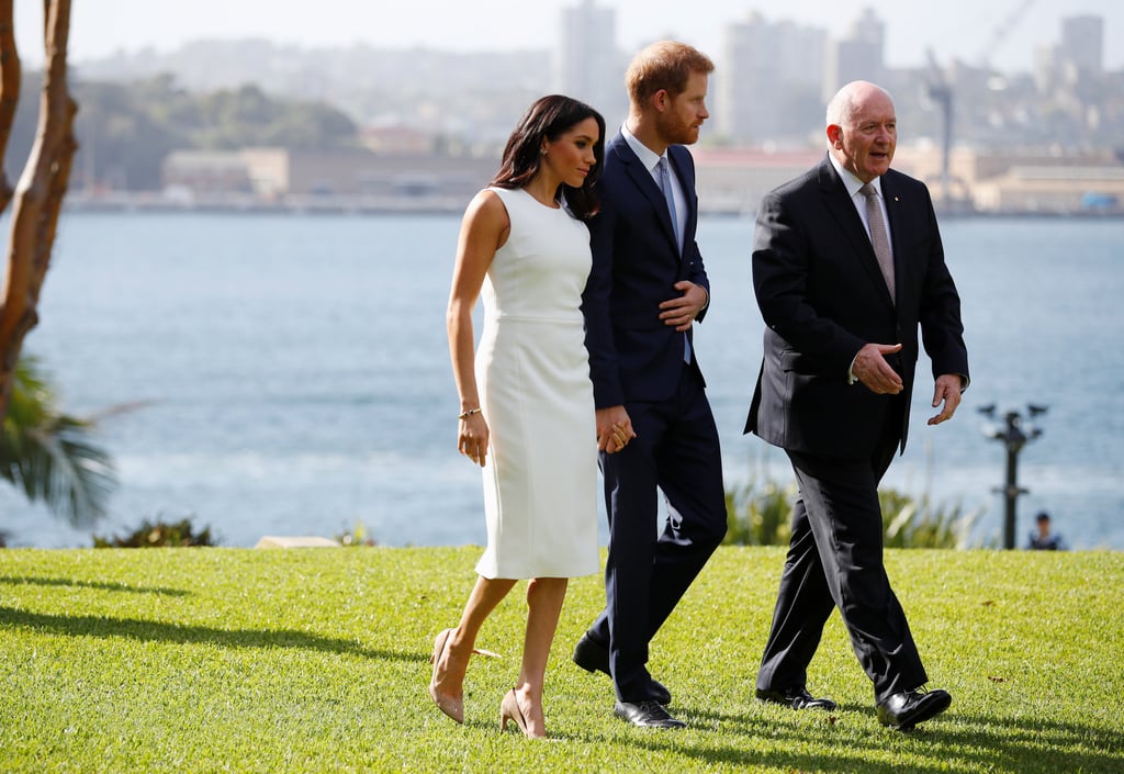 Meghan Markle Karen Gee White Dress Australia October 2018