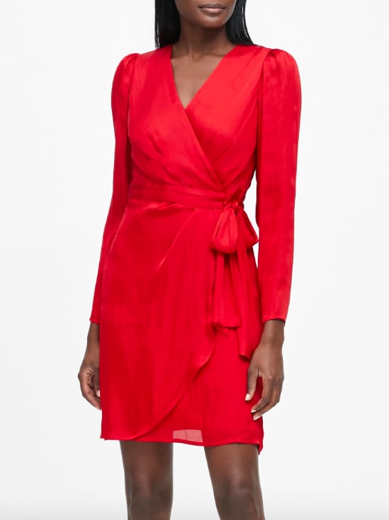 Petite Puff-Sleeve Wrap Dress | The 15 