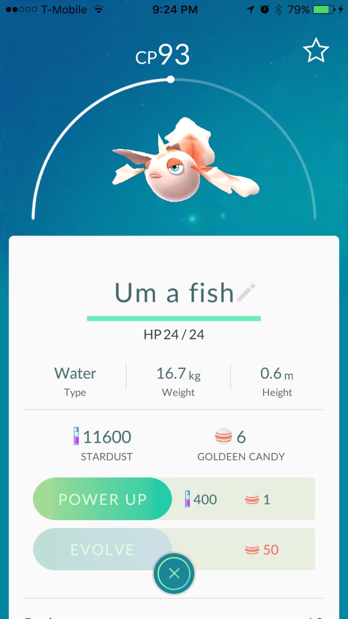 Goldeen aka "Um a fish"