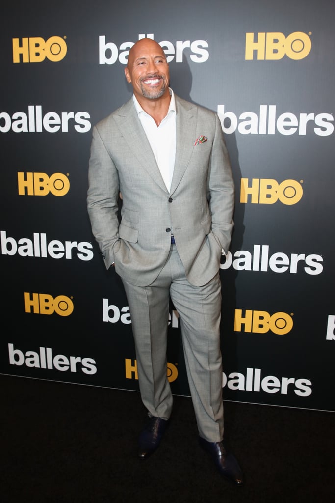 Dwayne Johnson and His Family at Ballers Premiere July 2016
