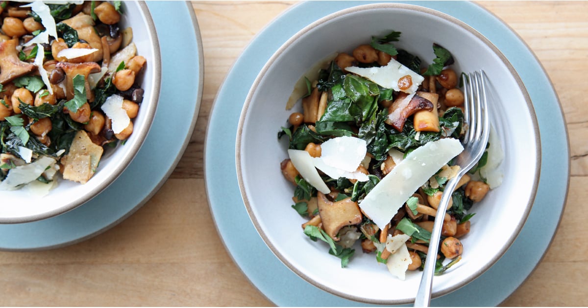 OnePan Mushrooms, Chickpeas, and Kale POPSUGAR Food