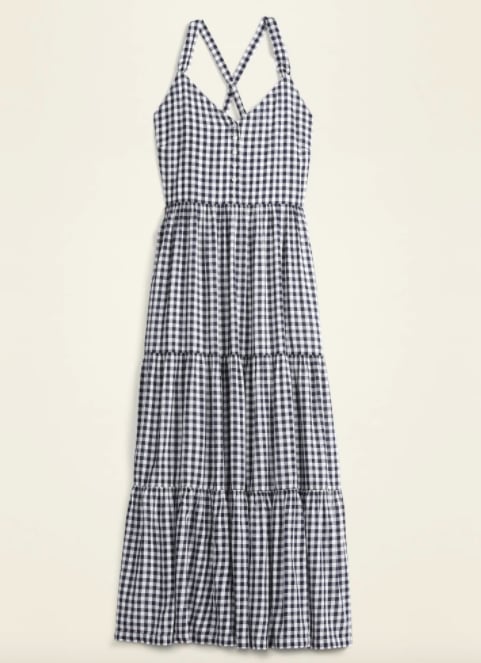 Printed Fit & Flare Tiered Maxi Sundress