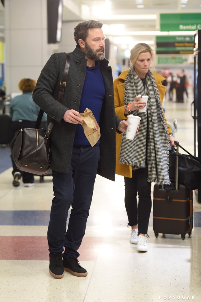 Ben Affleck and Lindsay Shookus at JFK Airport Nov. 2017
