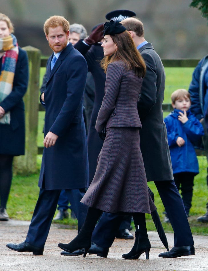 Kate Middleton Wearing a Purple Tweed 