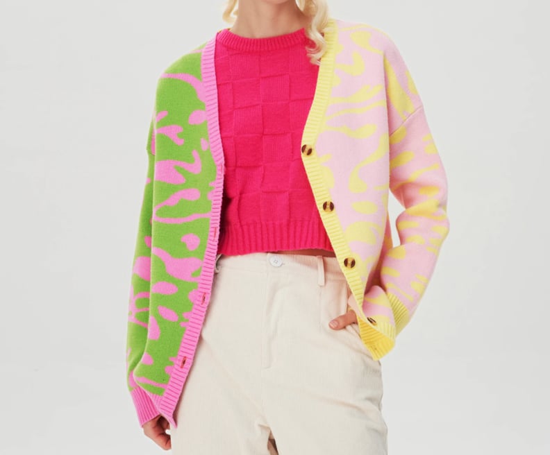 Cider Lava Lamp Spilt Multicolor Cardigan