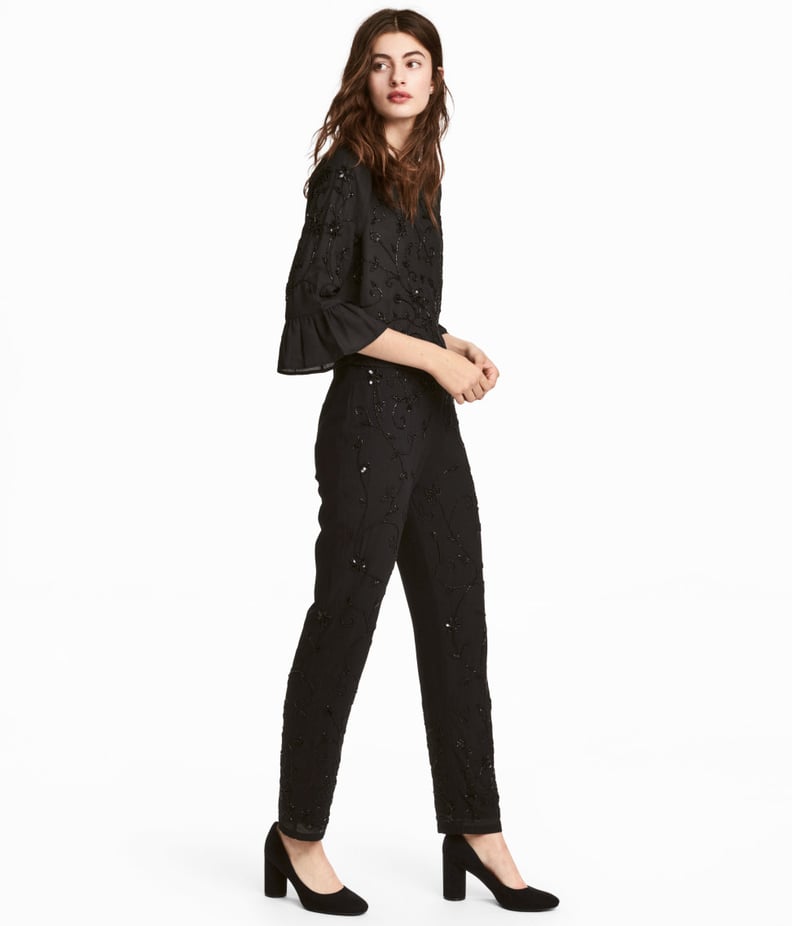 H&M Beaded Blouse and Pants Set
