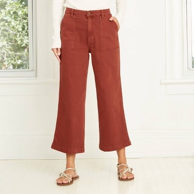 Universal Thread Women's High-Rise Wide Leg Cropped Jeans