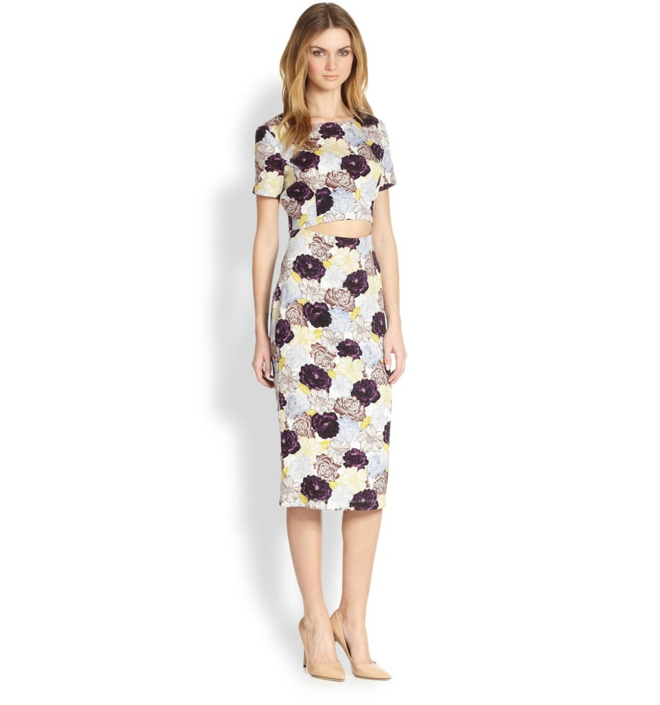 Suno Floral Cutout Dress