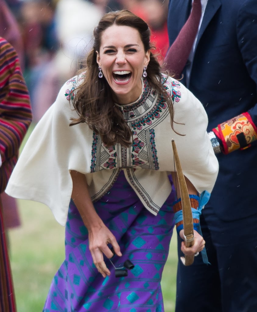 Kate Middleton Wearing a Cape in India