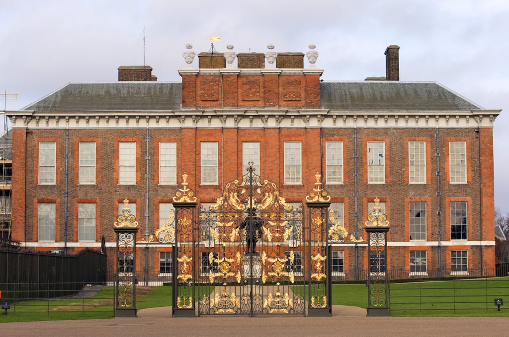 Much like Buckingham, the 17th-century Kensington Palace is also steeped in history. The queen's grandmother, Queen Mary, was born there in 1867, and it's where Prince Philip stayed in 1947 before marrying Elizabeth. Princess Margaret and Anthony Armstrong-Jones moved into Apartment 10 after their wedding in 1960, and Princess Diana moved into the combined Apartments 8 and 9 at Kensington after marrying Prince Charles in 1981. 
Diana was only 20 years old at the time, and was given the fun task of redecorating three floors of rooms with the help of an interior designer. It was where she and Charles brought both of their sons home from the hospital, and even after their messy divorce, Diana was allowed to keep her apartment at Kensington as "a central and secure home" for her and her boys. Upon Diana's death in August 1997, mourners from around the world placed flowers and notes outside the palace that eventually stretched five feet deep. Her funeral was held a week later, and the procession began outside of Kensington Palace, leading through the streets of London and ending at Althorp, where she was laid to rest.